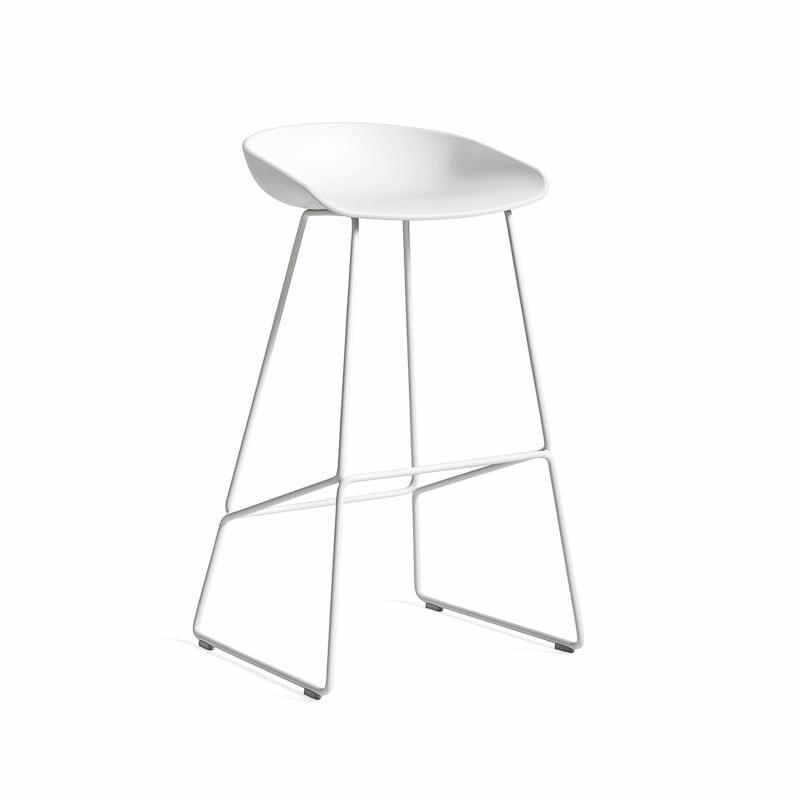 Aas38 Tabouret De Bar – White Powder Coated Frame  | Tabourets De Bar Mobilier azure blue