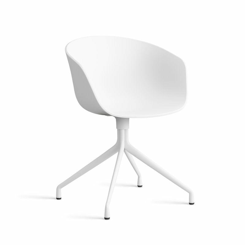 About A Chair Aac20 – White Steel Frame  | Chaises Chaises azure blue