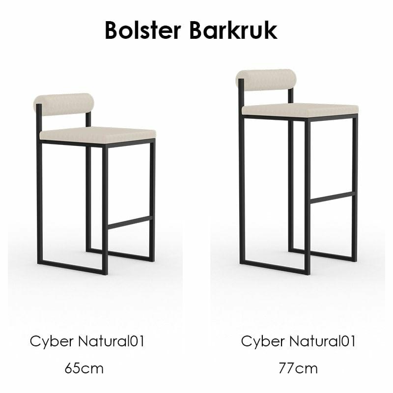 Bolster Tabouret De Bar – Châssis Noir – Studio Henk  | Tabourets De Bar Mobilier Brema beige05