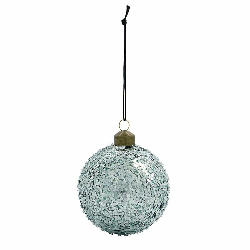 Boule De Noël Paillette Blue Clair Ø 8 Cm  | Noël Déco Noël