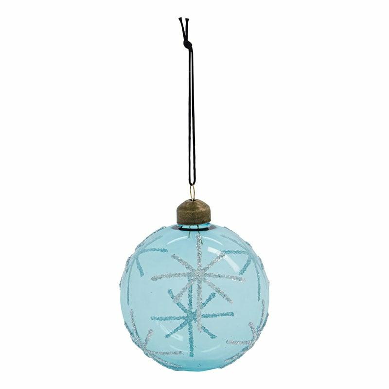 Boule De Noël Star Light Blue Ø8 Cm  | Noël Déco Noël