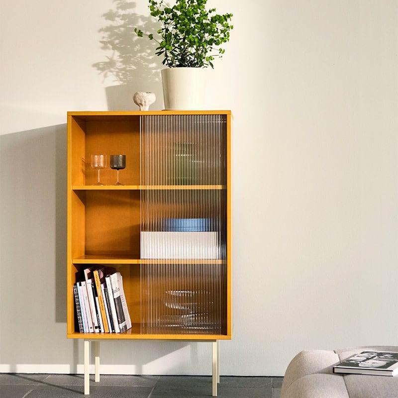 Colour Cabinet Tall Yellow With Glass Doors  | Armoires & Étagères Armoires & Étagères Armoires & Étagères