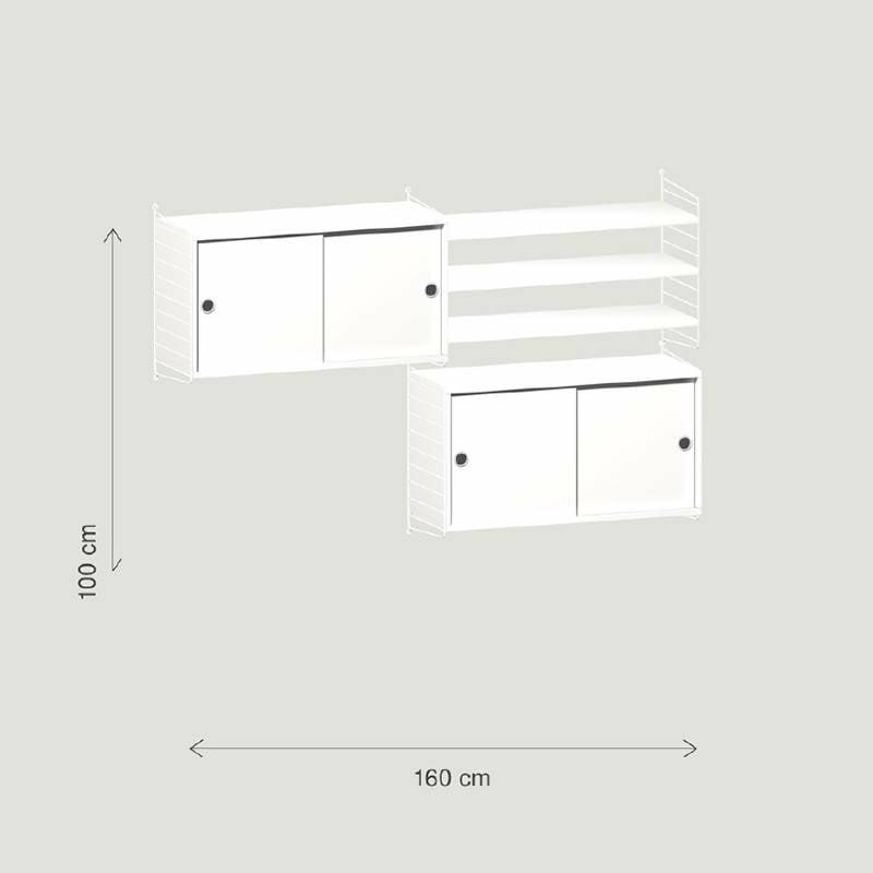 Configuration Murale 1 – String  | Armoires & Étagères Armoires & Étagères Armoires & Étagères