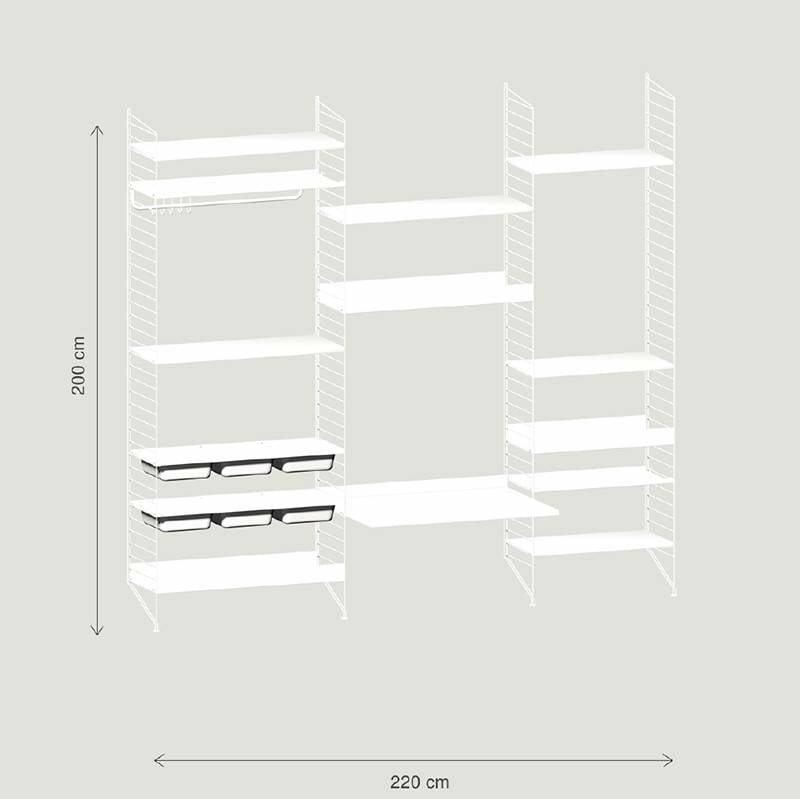 Configuration Murale 4 – String  | Armoires & Étagères Armoires & Étagères Armoires & Étagères