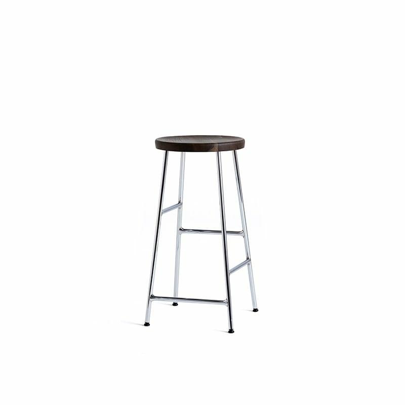 Cornet Tabouret De Bar  – Chromed Steel Frame  | Tabourets De Bar Mobilier oiled solid oak