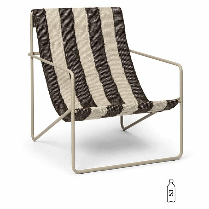 Desert Lounge Chair – Frame Cashmere / Off-White – Chocolate – Fermliving  | Chaises Lounge & Fauteuils Chaises Lounge & Fauteuils Chaises Lounge & Fauteuils