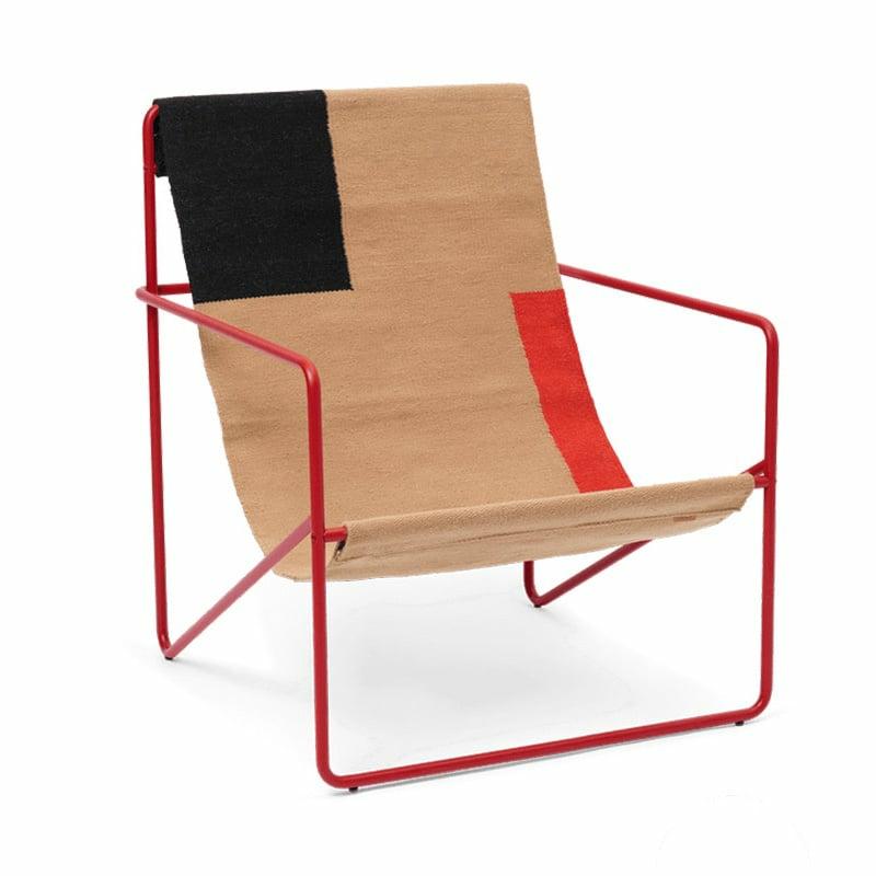 Desert Lounge Chair – Frame Poppy Red / Block – Fermliving  | Chaises Lounge & Fauteuils Chaises Lounge & Fauteuils Chaises Lounge & Fauteuils