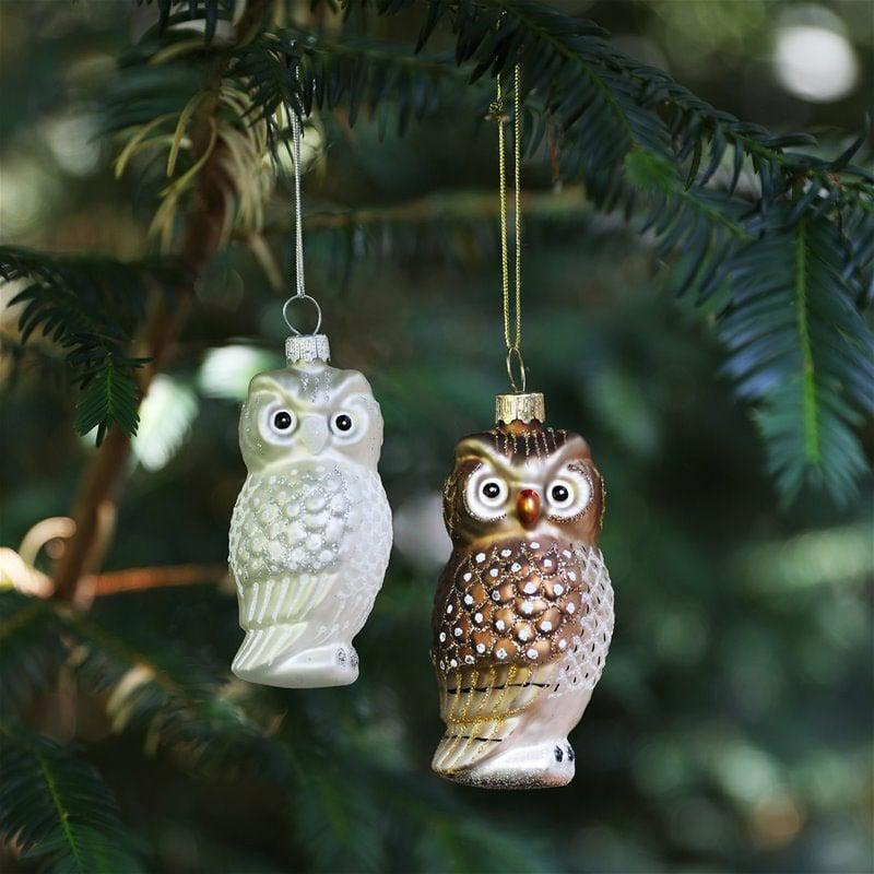 Pendentif De Noël – Owl  White  | Noël Déco Noël