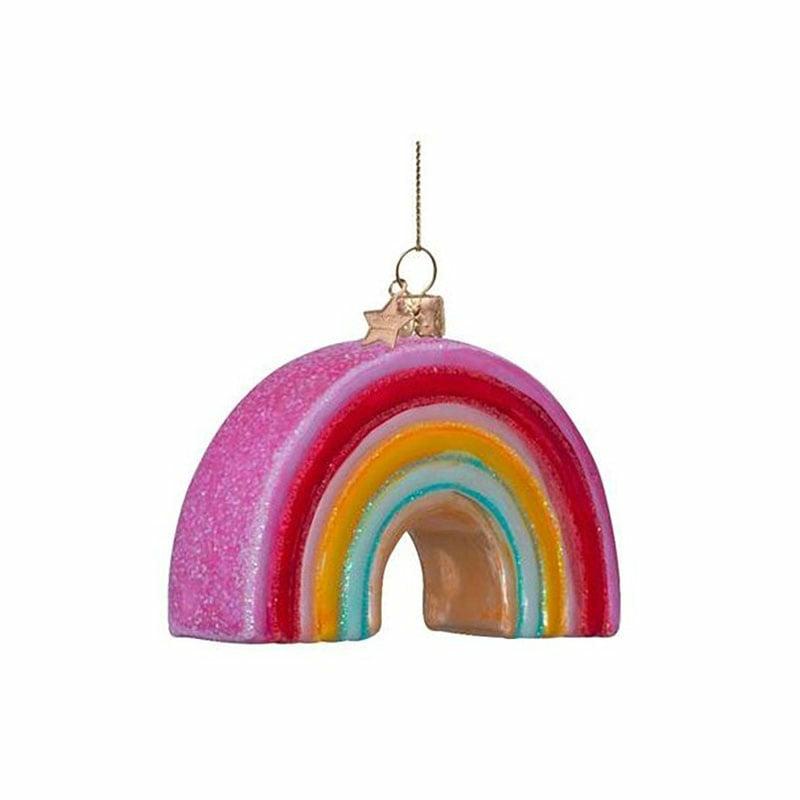 Pendentif De Noël – Rainbow Multi Soft Color (Glass)  | Noël Déco Noël