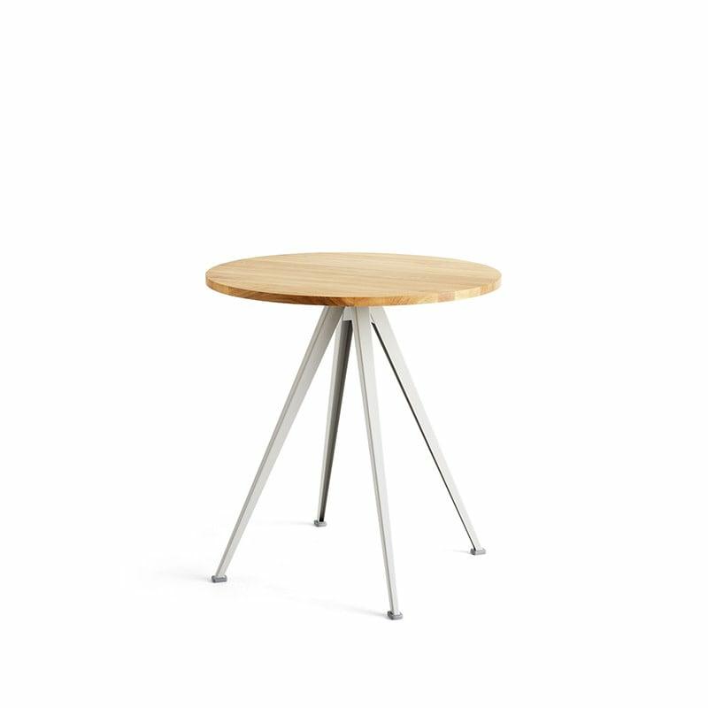 Pyramid Café Table 21 – Support En Acier Beige  | Tables Mobilier clear lacquered oak