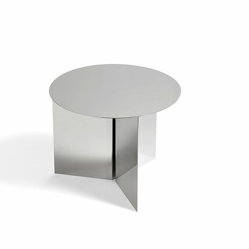 Slit Table Round Steel – Ø 45 X H 35,5 Cm  | Tables De Salon & Tables D'Appoint Mobilier Blanc