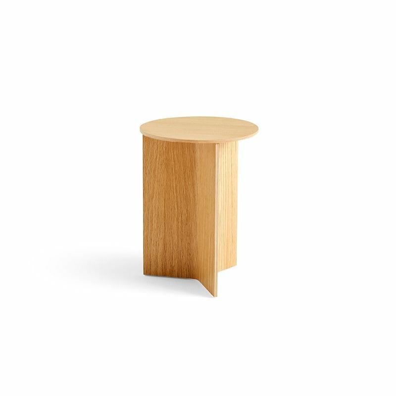 Slit Table Wood High -Ø 35 X H 47 Cm  | Tables De Salon & Tables D'Appoint Mobilier Candy Red