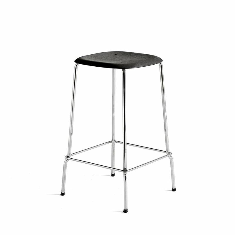 Soft Edge80 Barkruk – Chromed Steel Frame  | Tabourets De Bar Mobilier Black