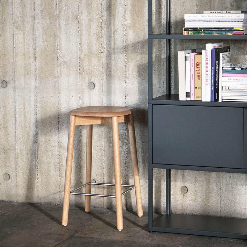 Soft Edge82 Barkruk –  Naturel Oak Frame  | Tabourets De Bar Mobilier Black