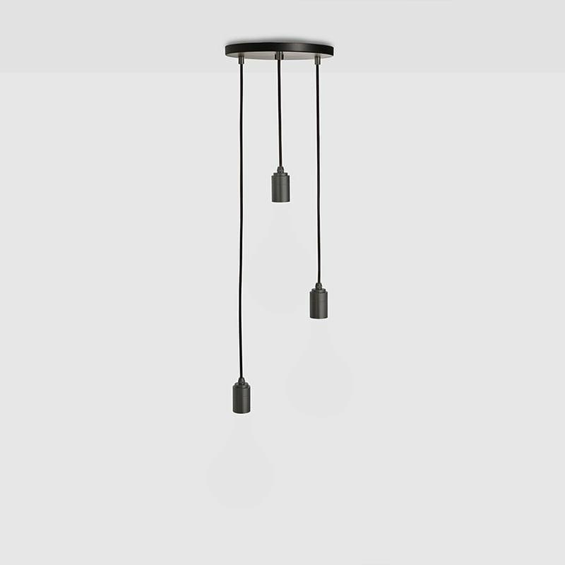 Suspension Triple Graphite Avec Plafonnier Noir – Tala Led  | Lampes Suspendues Lampes Suspendues Lampes Suspendues