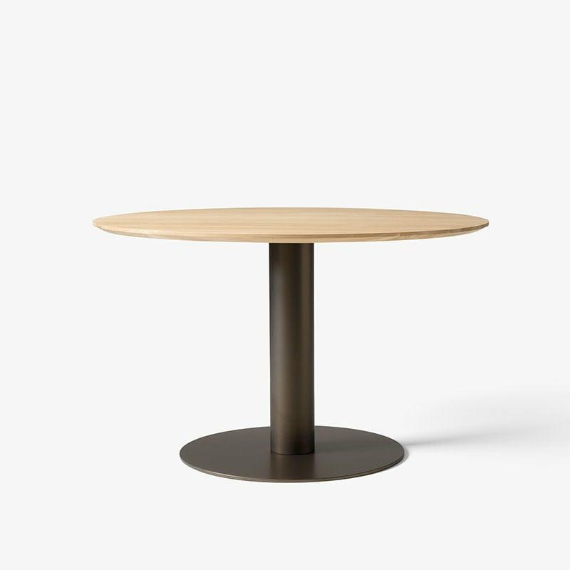 Table Ronde Entre Sk12 Ø120 Cm Base Bronze – &Tradition  | Tables Mobilier Bianco Carrara