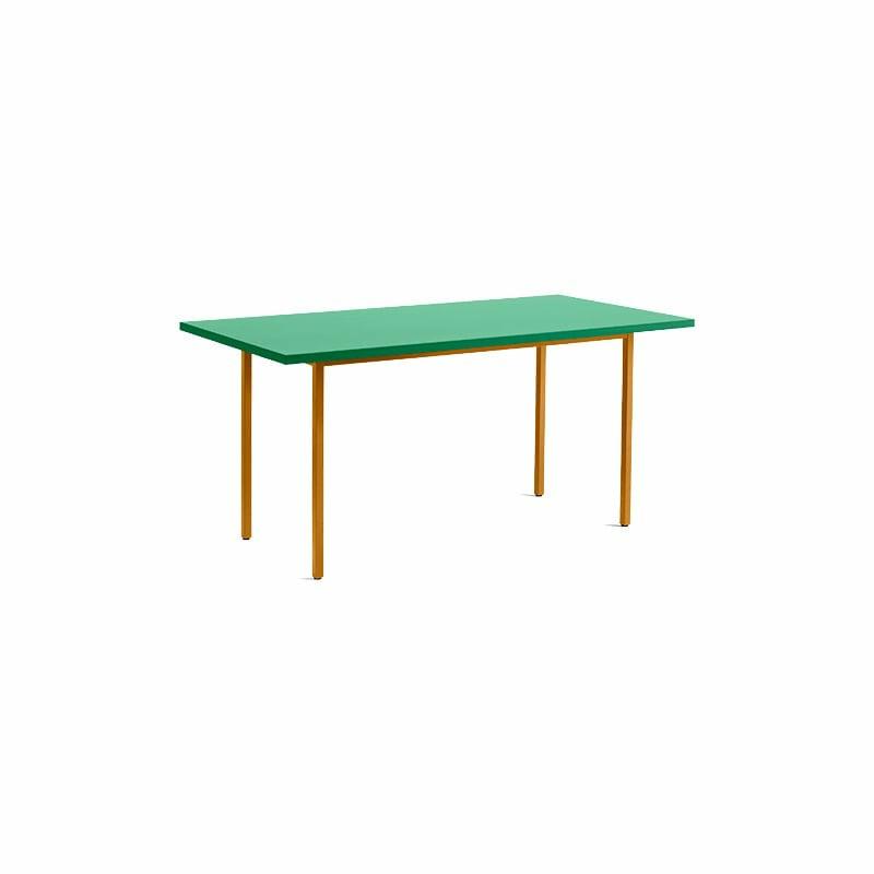 Two-Colour Table – Green Mint Tabletop – Ochre Frame – Muller Van Severen  | Tables Mobilier Tables