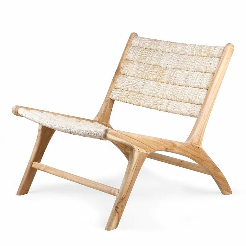 Webbing Lounge Chair – Abaca/Teak  | Chaises Lounge & Fauteuils Chaises Lounge & Fauteuils Chaises Lounge & Fauteuils